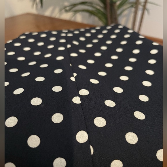 Vintage Full Black & White Polka Dot Skirt (10) - Picture 4 of 7